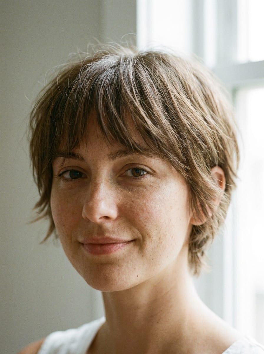 Pixie mit Wispy Bangs - Pixie Cut für Frauen